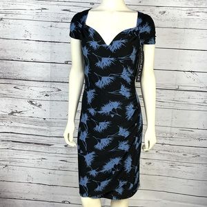 KamaliKulture Short Sleeve Sweetheart Neck Side Draped Dress Size Small